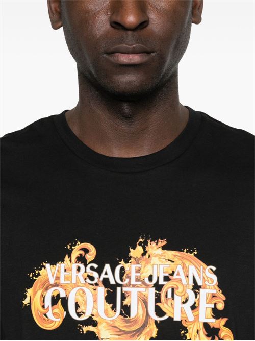 T-shirt uomo con stampa Versace jeans Couture | 80GAHE02CJ00EG89